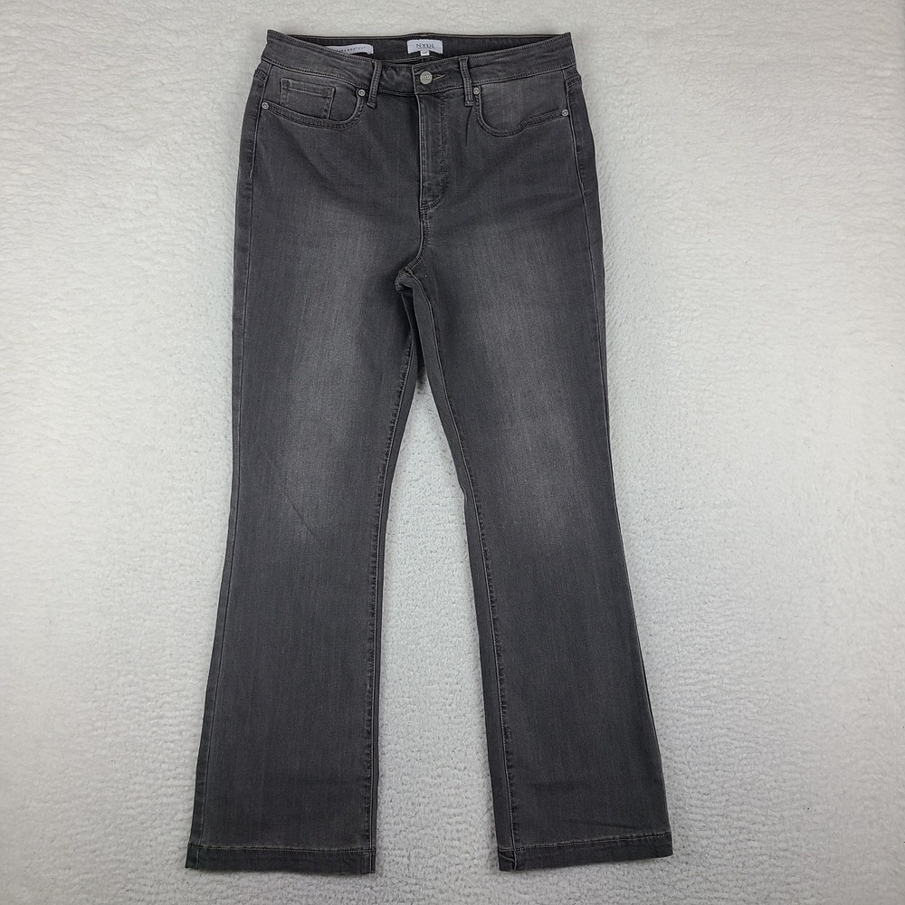 Not Your Daughter Jeans Womens 10P 10 Petite Gray Barbara Bootcut Dark Wash NYDJ
